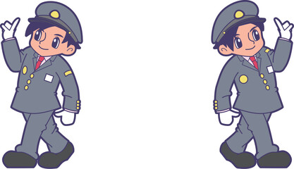 指差呼称する駅員