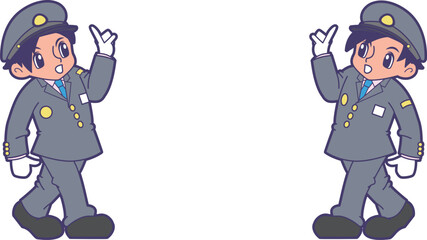 指差呼称する駅員