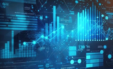 Fototapeta na wymiar Business data analysis and analytics of customers insights with charts.Generative AI