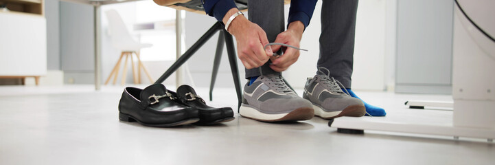 Office Gym Shoe Change
