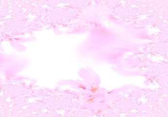 Fototapeta na wymiar ピンク色のの流線形のフラクタル画像