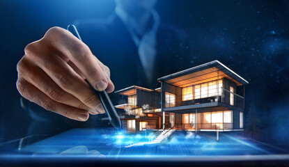 Сoncept of investing, designing and selling a house