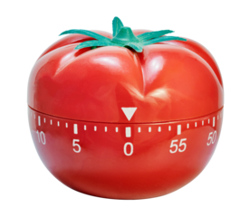Isolated red kitchen tomato timer