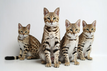 A Savannah cat is a hybrid breed of domestic cat that is a cross between a domestic cat and a serval, a medium-sized wild African cat. 