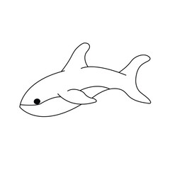 Vector hand drawn sealife coloring page for kids