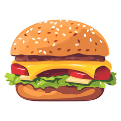 Burger illustration flat design