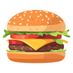 Burger illustration flat design