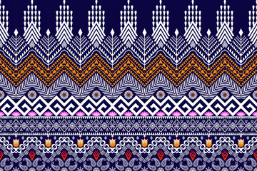 Ikat Figure aztec embroidery style. Geometric ethnic oriental traditional art pattern.Design for ethnic background,wallpaper,fashion,clothing,wrapping,fabric,element,sarong,graphic,vector illustration