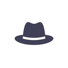 fedora hat icon on white