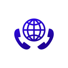 international phone call icon, vector