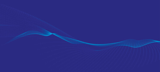 Abstract digital wave of particles. Futuristic point wave. Technology background vector. 3D rendering.