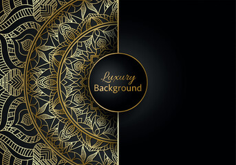 Luxury mandala background ornamental, arabesque style With Golden Arabesque Pattern Style. Decorative Mandala Ornament For Print