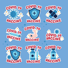 Covid Vaccine Sticker Set