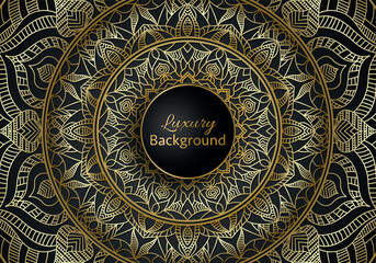 Luxury mandala background ornamental, arabesque style With Golden Arabesque Pattern Style. Decorative Mandala Ornament For Print