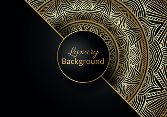 Luxury mandala background ornamental, arabesque style With Golden Arabesque Pattern Style. Decorative Mandala Ornament For Print