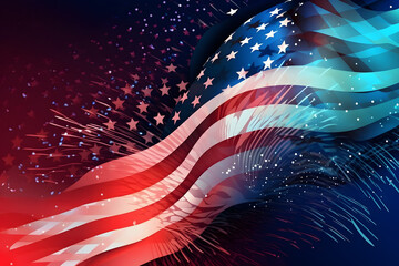 Modern US Background, 4th of July, made with an generative AI