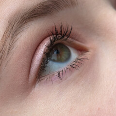 Fototapeta na wymiar Close-up of a girl's eye