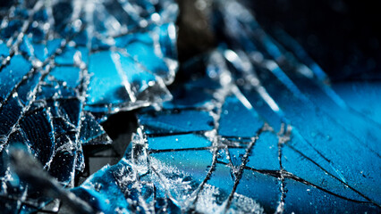 Pieces of splitted or broken glass,mobile phone broken