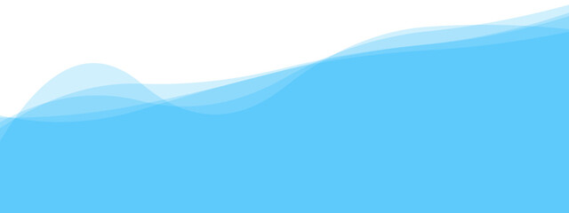 Water wave Blue river, sea, ocean layer. Vector background