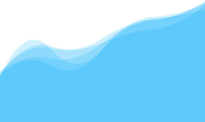 Water wave Blue river, sea, ocean layer. Vector background