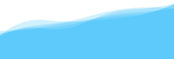 Water wave Blue river, sea, ocean layer. Vector background