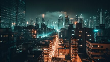 Obraz premium Futuristic City Generative AI