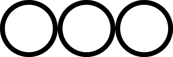 illustration of a black and white fram cicel ring round. 