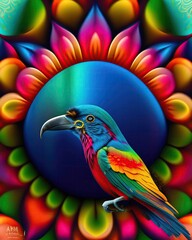 Obraz premium bird of paradise on branch