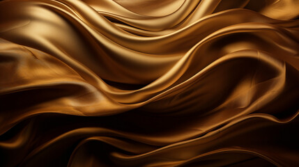 Fototapeta premium Abstract, texture, background, pattern. Texture of golden silk fabric. Generative Ai