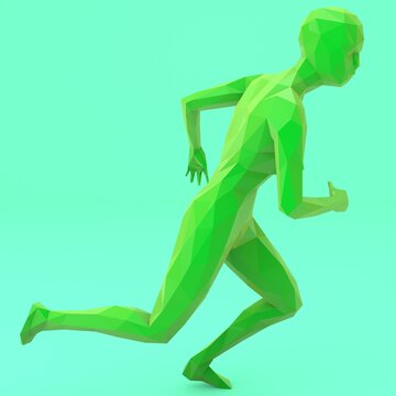 Lowpoly Female Character 3D render