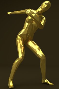 Lowpoly Female Character 3D render