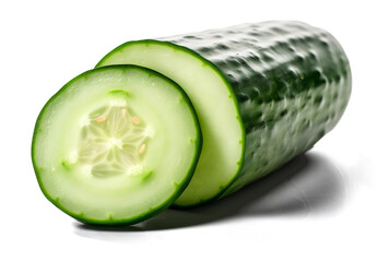 fresh green cucumber isolated