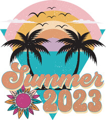 Retro Summer Sublimation Design