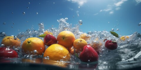 Fototapeta na wymiar food green fruit water drop healthy vitamin fresh strawberry background grape. Generative AI.