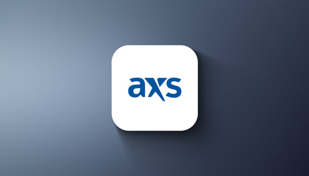Agadir, Morocco - April, 2023: In this photo illustration AXS Tickets application is displayed on gradient background