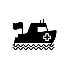 Rescue Boat icon in vector. Illustration