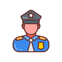 Police Man icon in vector. Illustration