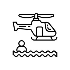 Search and Rescue icon in vector. Illustration