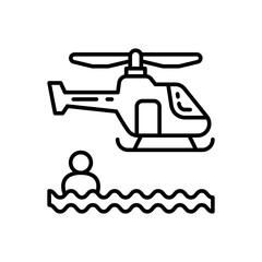 Search and Rescue icon in vector. Illustration