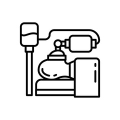 Respiratory Arrest icon in vector. Illustration