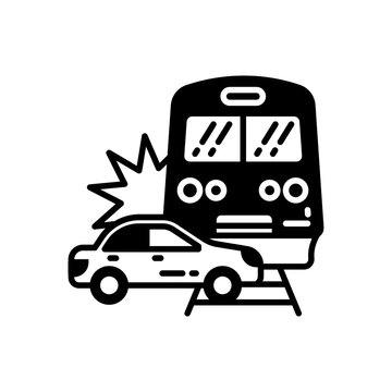 Train Accident icon in vector. Illustration