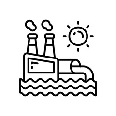 Water Contamination icon in vector. Illustration