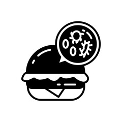 Food Contamination icon in vector. Illustration