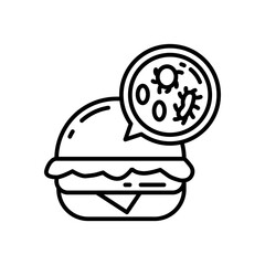 Food Contamination icon in vector. Illustration - obrazy, fototapety, plakaty