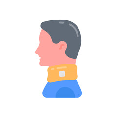 Neck Injury icon in vector. Illustration