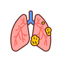 Respiratory Distress icon in vector. Illustration