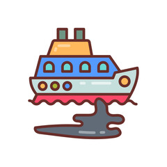 Oil Spill icon in vector. Illustration