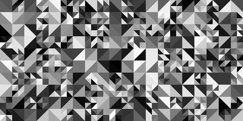 White and black square pattern. White silver geometric universal background for business presentation . Abstract elegant seamless pattern. Minimalist empty triangular BG. Halftone monochrome cover.