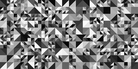 White and black square pattern. White silver geometric universal background for business presentation . Abstract elegant seamless pattern. Minimalist empty triangular BG. Halftone monochrome cover.