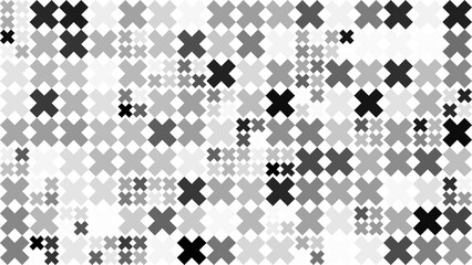 Cross pattern seamless gray on white background. Plus sign abstract background vector.
